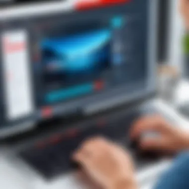 User-Friendly Navigation in Screen Recording Software User navigating through a screen recording software