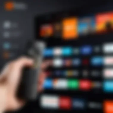 User navigating Fire TV interface