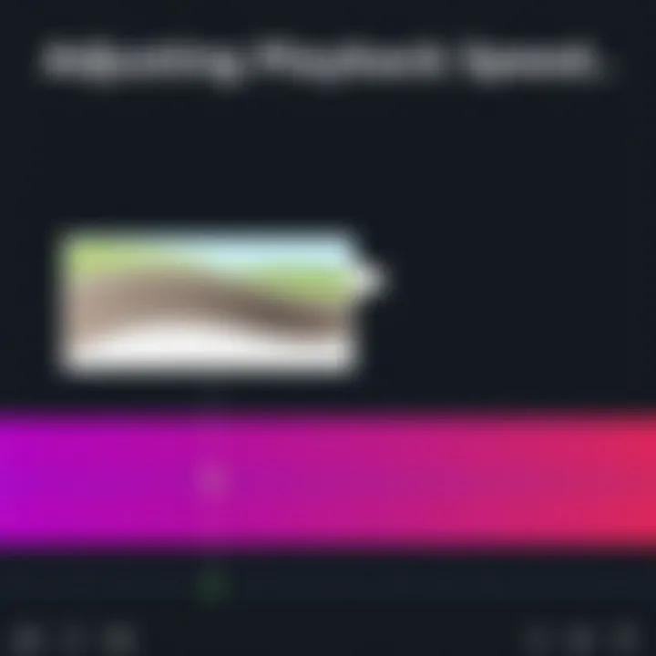 Visual representation of video timeline with adjusted playback speed