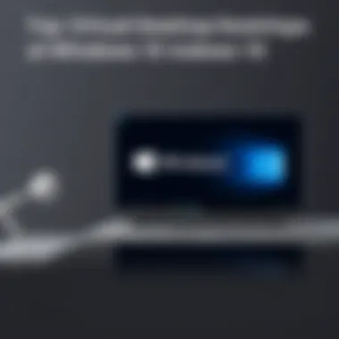 A sleek interface showcasing Windows 10 virtual desktop solutions