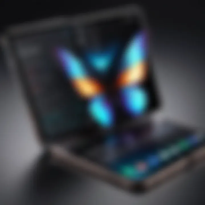 A close-up of the Galaxy Fold's specifications and features